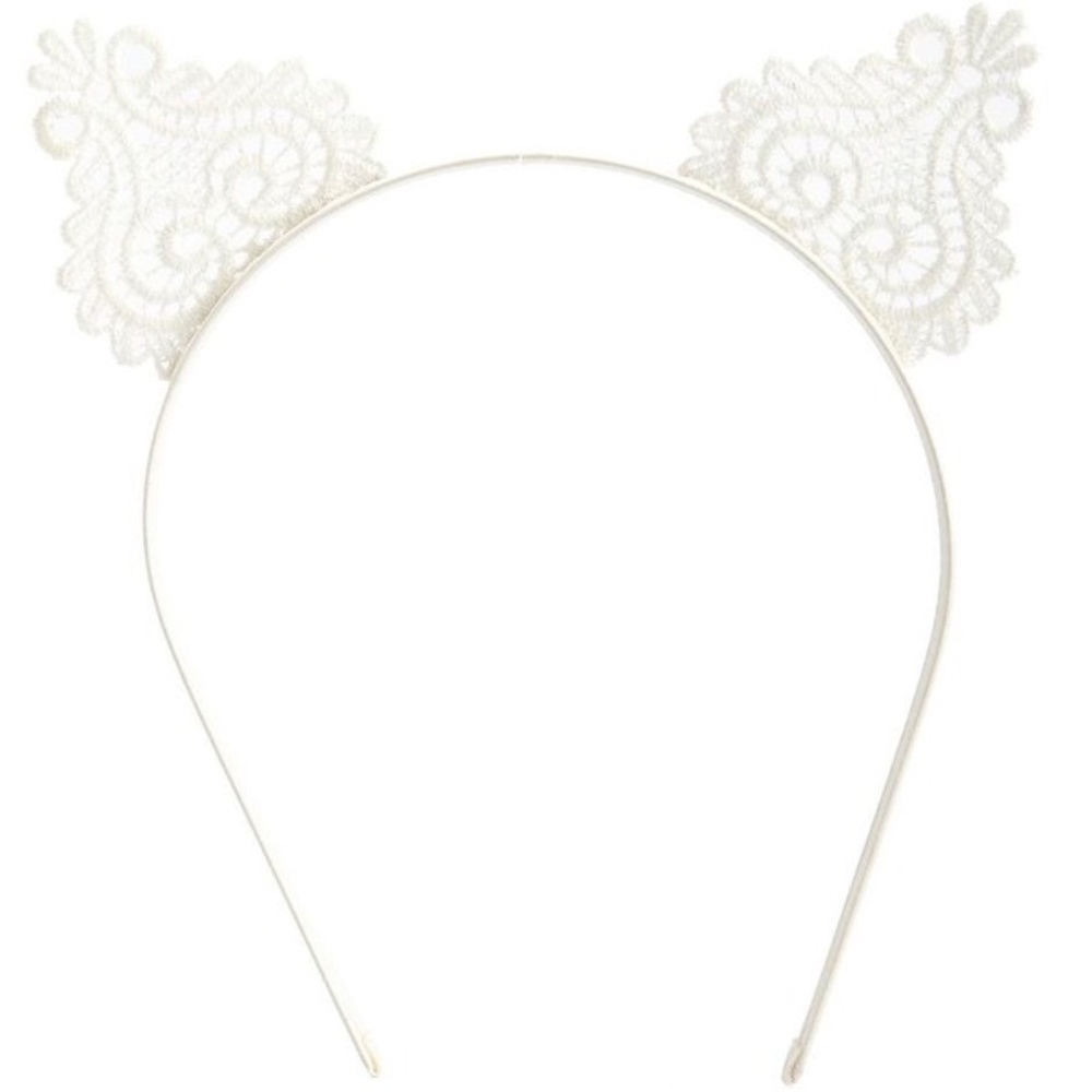 charlotte russe lace cat ears headband ♡